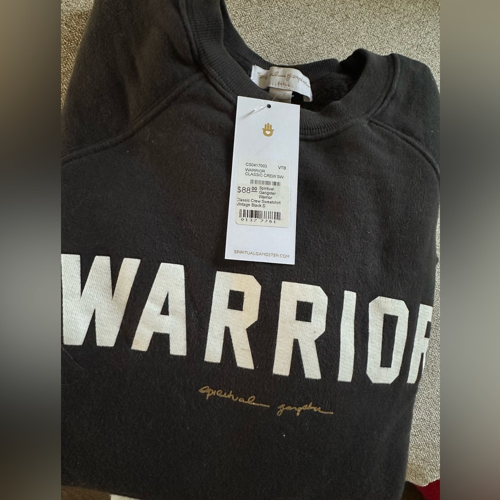 NWT Spiritual Gangster ’WARRIOR’ Sweatshirt